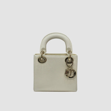 DIOR Lady Lizard Mini Tote Bag White M0500 155020972