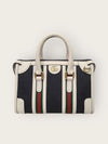 GUCCI Weiße Navy GG Web Ophidia Top Handle Tote Bag 142018931 [P]