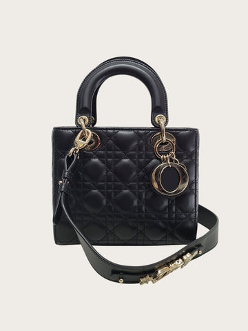 DIOR ブラック カナージュ レザー レディ MY ABC スモール バッグ 151678071