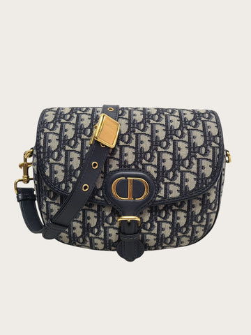 Dior Blue Oblique Jacquard Bobby Medium Bag 149364381