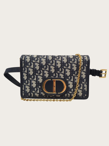Dior Blue Oblique Jacquard 30 Montaigne Two-in-One Pouch Bag 149954523