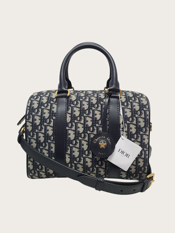 Dior Blue Oblique Jacquard Groove 25 Bag 149386811