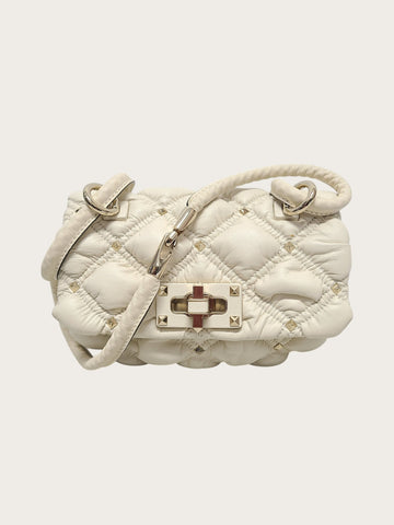 Valentino Diamond Quilted Spike Me Small Shoulder Bag 124128443