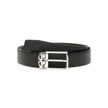 Salvatore Ferragamo 26SS Mini Double Logo Gancini Belt Black Dark Brown 67-A037 0708206 150726815