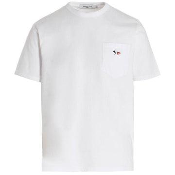 MAISON KITSUNE Tricolor Fox T-Shirt Weiß FM00120KJ0010 P100 49391314