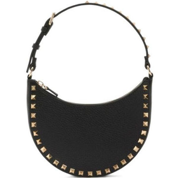 Valentino Grain Calfskin Mini Rockstud Hobo Bag 149713730