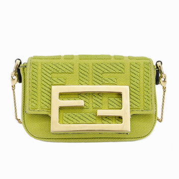 FENDI ナノ バゲット チャーム キャンバス グリーン 6VFEB39203 155069352
