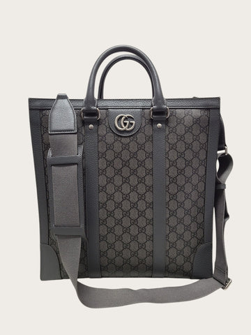GUCCI グレー ブラック GG スプリーム キャンバス オフィディア ミディアム トートバッグ 151946568