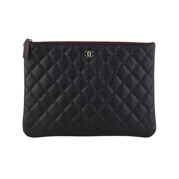 CHANEL キャビアポケットクラッチ ゴールドニューミディアム 37007-1 155069776
