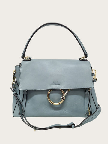 Chloe Blue Calfskin Leather Payday Bag Medium 150947815