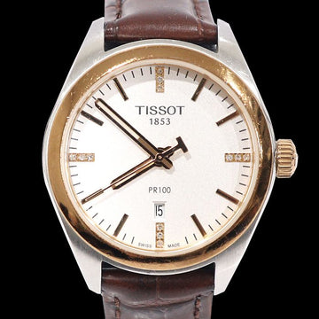 TISSOT T101.210.26.036.00 33MM スチール クォーツ 12P ダイヤ PR100 レディースウォッチ 155069956