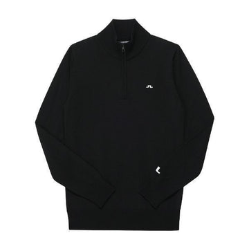 J LINDEBERG ニット GMKW06357 9999 キアン ジッパー ゴルフ ブラック メンズニット 40268526