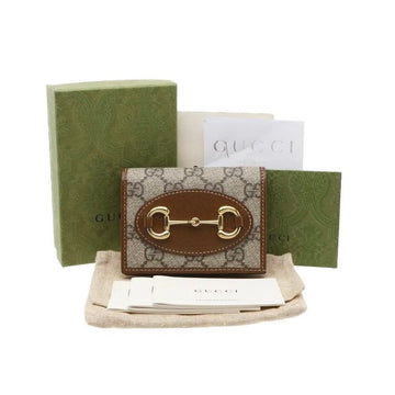 Gucci Horsebit 1955 GG Supreme Canvas Card Holder 155073002