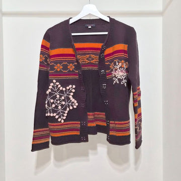 KENZO ペイズリーウールカーディガン L532657 155073083