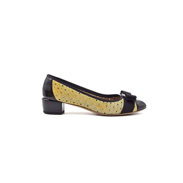 Salvatore Ferragamo Laser Cut Open Toe Pumps L120782 155074616