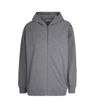 GANNI Grau Teddy Kapuzenpullover grau Zip T4399 921 151057032