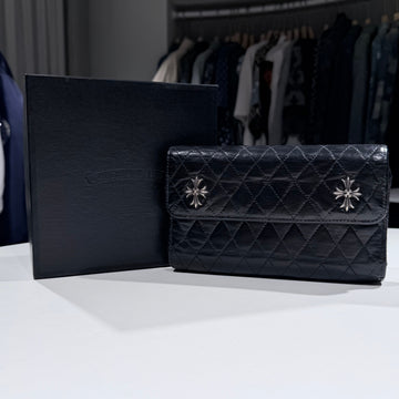 Chrome Hearts 4 Wave Quilted Leather Wallet Long Wallet 155076559