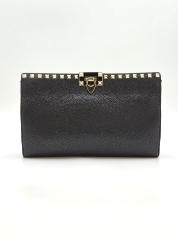 Valentino Rockstud Clutch Black B+ 155076587