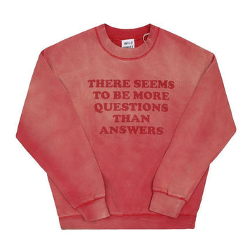 WILD DONKEY QUESTIONS SUN FADED CHERRY RED ユニセックス トレーナー 151112595