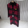 LOUIS VUITTON タッタンチェックオーバーコートジャケットレッド A+ 52 155077923 [P]