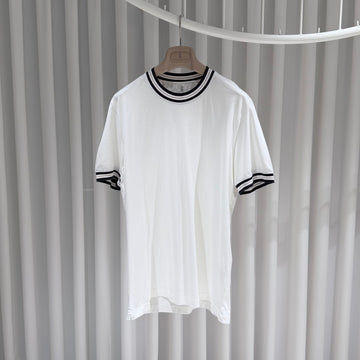 BRUNELLO CUCINELLI Streifen-Trimmed Baumwoll-Jersey T-Shirt 155078026