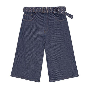 GANNI Dunkelblaue Twill-Denim-Shorts 139292801