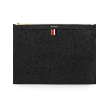 THOM BROWNE Pebble Grain Dreistreifen Tab Mittel Clutch Bag 00198 001 144596045