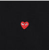 COMME DES GARCONS スモールレッドハートワッペンユニセックス半袖Tシャツ 149504655 [P]
