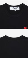 COMME DES GARCONS スモールレッドハートワッペンユニセックス半袖Tシャツ 149504655 [P]