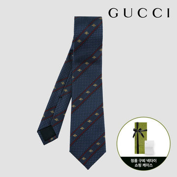 Gucci Bee Tie 451528 4E002 4574 Navy 127476295