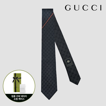Gucci Jacquard Tie GG Pattern Dark Grey stamp: 456522 4B002 1100 127476282