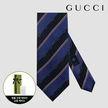 GUCCI インターロッキングネクタイ 499696 4B002 4074 ネイビー 127476205