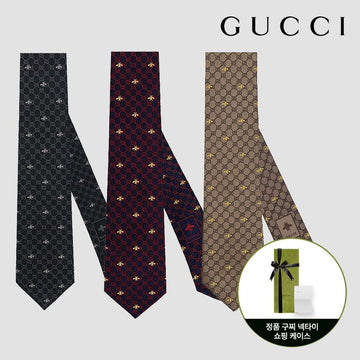 GUCCI Krawatte mit Bienenmotiv 545078 3-fach 127472458