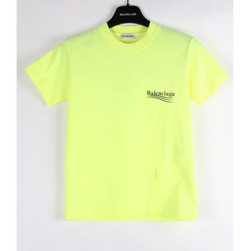 BALENCIAGA ウェーブロゴ Tシャツ 蛍光イエロー XS 155102211