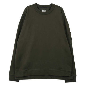 CP Company Embroidered Asymmetrical Fleece Boxy Crewneck Sweatshirt 150931452