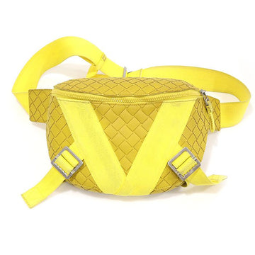 BOTTEGA VENETA イエローレザー インターチャイナト ウィービング ヒップバッグ クロスボディ 652551 155105052