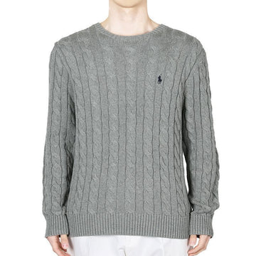 POLO RALPH LAUREN Pferde-Stickereien Kabelstrick (Grau) 710775885 013 129173206