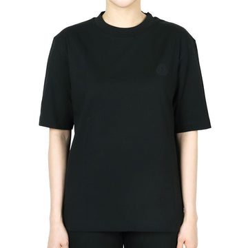 MONCLER モンクレール レディース ロゴ パッチ クルーネック 半袖 (ブラック) 8C00005 89A17 999 131567762