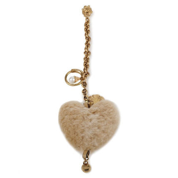 Chloe Brass Symbol Heart Shearling Bag Charm 149003911