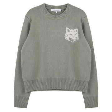MAISON KITSUNE Fox Head Intarsia Merino Strickwaren 149529164