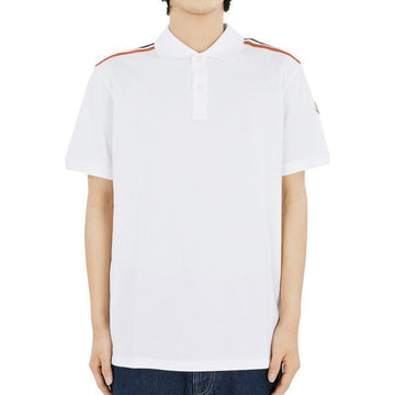 Moncler Men's Woven Patch PK Short Sleeve (White) 8A00020 89A16 002 73808137