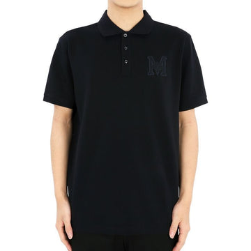 MONCLER モンクレール メンズ Mロゴ パッチ PK 半袖 (ネイビー) 8A00008 89A16 77X 75059113