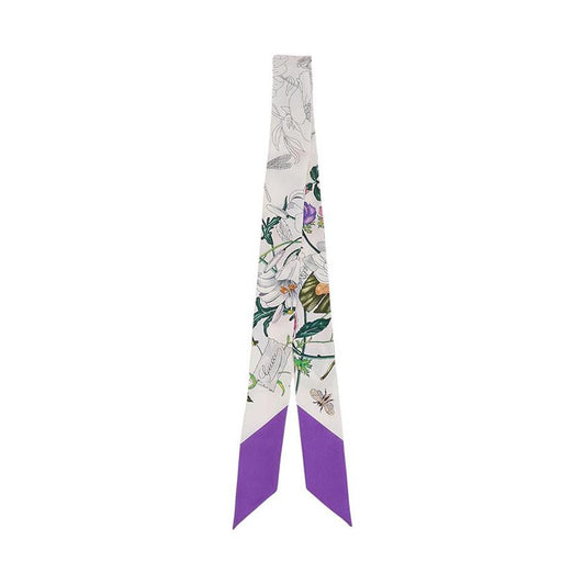Gucci Print Silk Twill Ribbon Scarf 155107098 [P]