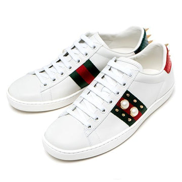Gucci Ace Studded Leather Women's Sneakers 431887-02JP0-9064 86709372