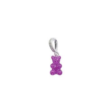 CRYSTAL HAZE JEWELRY Nostalgia Bear Pave Connector Silber Magenta 152735418