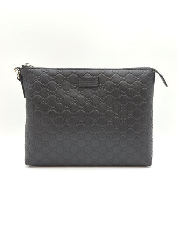 GUCCI シマレザークラッチブラック(473881) 155108038