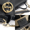 GUCCI Schwarze Leder Interlocking Top Handle Kleine Kette 2WAY 155108692 [P]