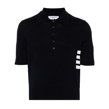 THOM BROWNE コットン リラックス フィット ポロ 半袖 Tシャツ MKP135A Y3043 415 155114563