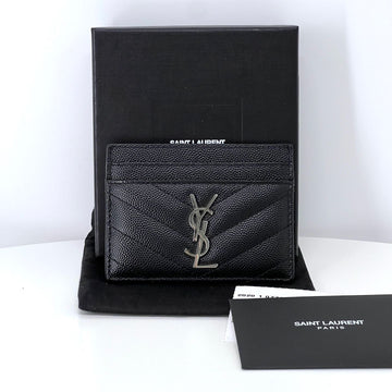 SAINT LAURENT マトラッセ ノワール カードケース (423291) 155151409