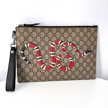 Gucci Snake GG Supreme Clutch Bag (473904) 155153297
